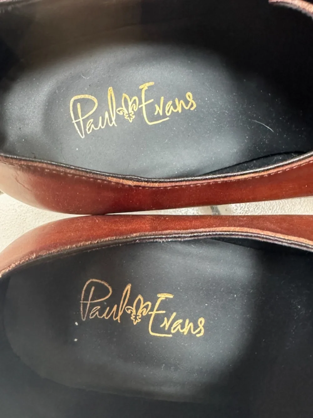Paul Evans Double Monk Strap Brown Leather Shoes in Size 10